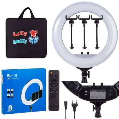 رینگ لایت بزرگ مدل RL-18 سایز 45 سانتی بدون سه پایه