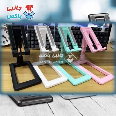 پایه نگهدارنده موبایل و تبلت BRACKET | هولدر رومیزی تاشو و قابل تنظیم - مشکی
