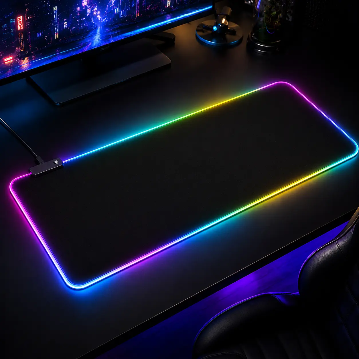 ماوس پد گیمینگ با نورپردازی آرجی بی مدل RGB-01