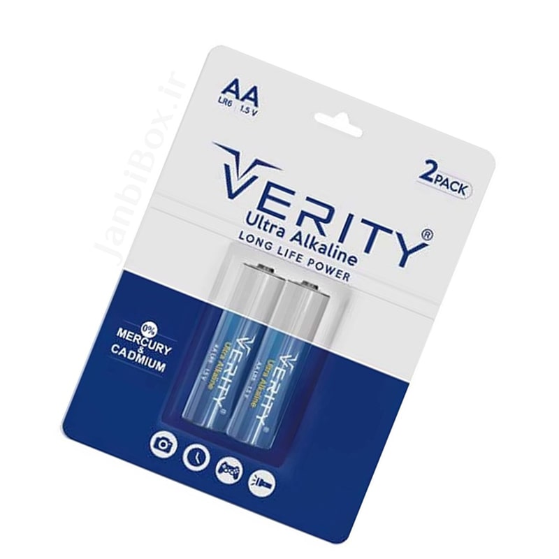 باتری قلمی وریتی مدل LR6-U Ultra Alkaline بسته دو عددی
