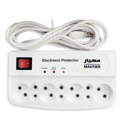 محافظ برق 7 خانه مهیار محافظ ولتاژ صوتی تصویری طول 3 متری