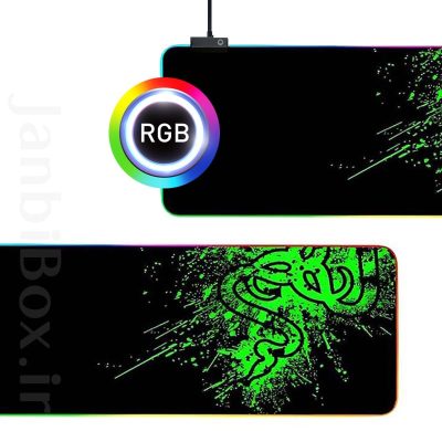 پد ماوس گیمینگ RGB GLOWING COOL زیر موس آر جی بی طرح ریزر Razer