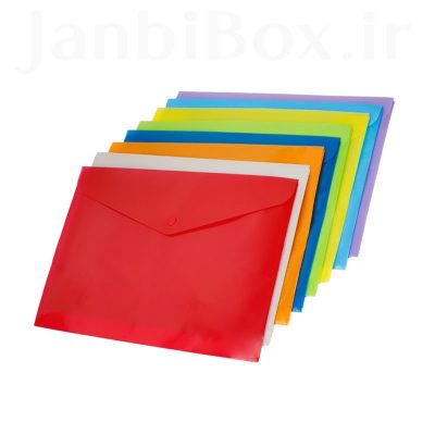 پوشه دکمه دار سایز کاغذ A4 بسته 5 عددی