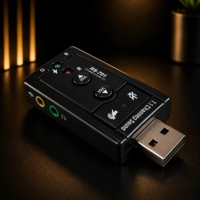 کارت صدا USB رویال مدل RS-701 ولوم دار