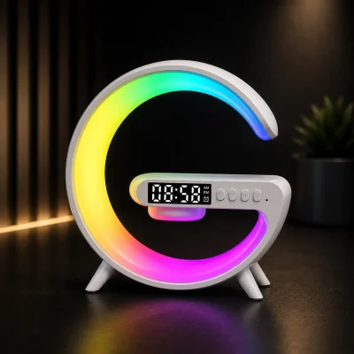 اسپیکر بلوتوثی G63 | چراغ خواب RGB با شارژ وایرلس